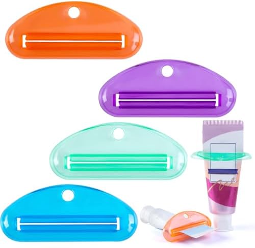 Toothpaste tube squeezer rollers 4 pack in assorted colors