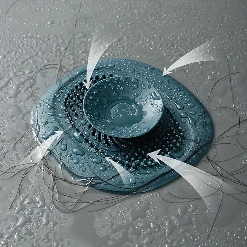 Bathroom drain hair catcher and sink strainer stopper