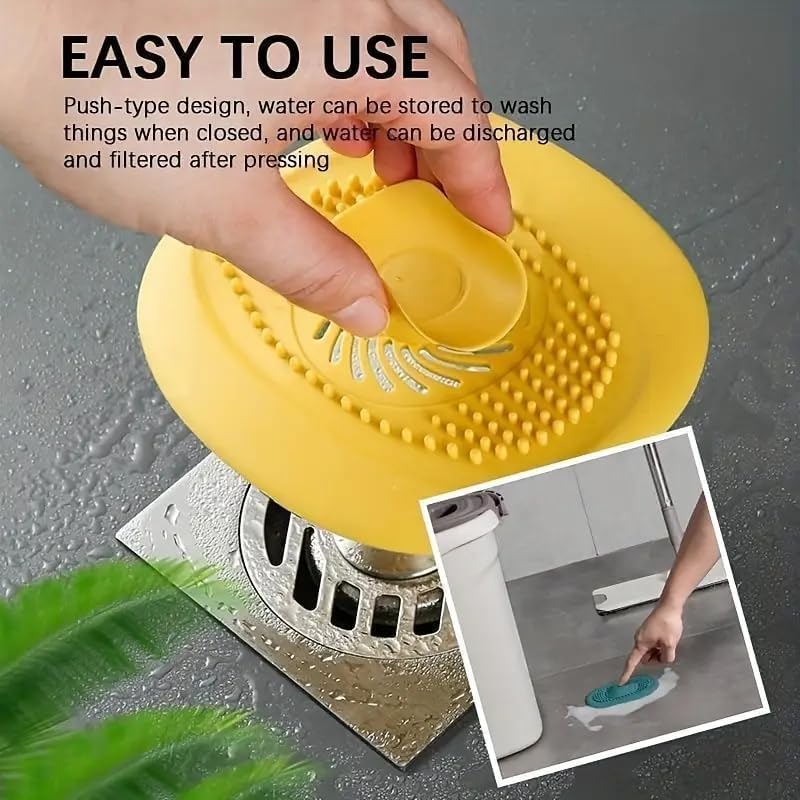 Bathroom drain hair catcher and sink strainer stopper